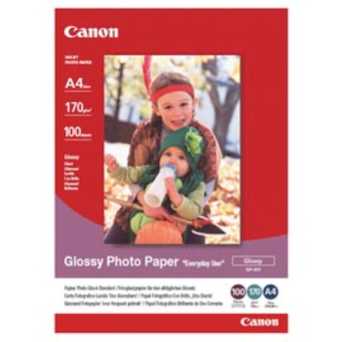 CANON GP 501 GLOSSY PHOTO PAPER CARTA FOTOGRAFICA A4 BIANCO LUCIDO 200 gr/mq CONF 100 FOGLI